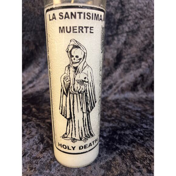 White Holy Death 7-Day Spiritual Candle, La Santisima Muerte - Picture 3 of 6